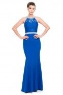 Long Sax Blue Evening Dress J1163