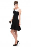 Short Black-White Prom Dress O4356
