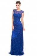 Long Sax Blue Prom Dress O4271