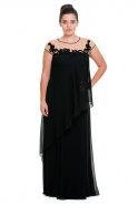 Long Black Oversized Evening Dress ALK5663