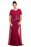 Long Fuchsia Oversized Evening Dress ALY6061