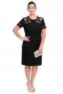 Short Black Oversized Evening Dress N98270