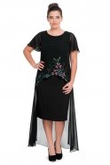 Short Black Oversized Evening Dress ALY6411