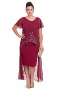 Short Fuchsia Oversized Evening Dress ALY6411