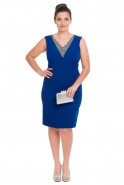 Sax Blue Oversized Evening Dress N98250