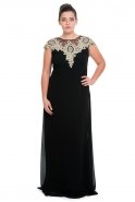 Long Black Oversized Evening Dress O8022
