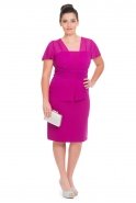 Short Purple Oversized Evening Dress O8094