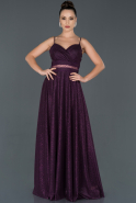 Long Purple Prom Gown ABU884
