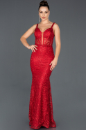 Long Red Mermaid Prom Dress ABU1009