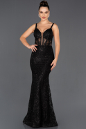 Long Black Mermaid Prom Dress ABU1009