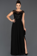 Long Black Engagement Dress ABU1019