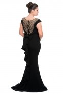 Black Oversized Evening Dress F2606