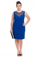 Sax Blue Oversized Evening Dress N98054