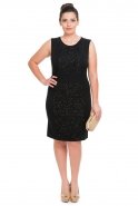 Short Black Oversized Evening Dress N98320