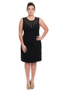 Short Black Oversized Evening Dress N98321