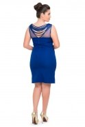 Short Sax Blue Oversized Evening Dress N98344