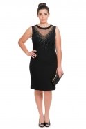Short Black Oversized Evening Dress N98347