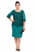 Short Green Oversized Evening Dress NZ8286