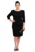 Short Black Oversized Evening Dress O8083