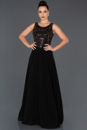 Long Black Invitation Dress ABU1026