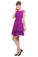 Short Purple Evening Dress T2510