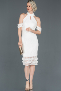 Short White Invitation Dress ABK672