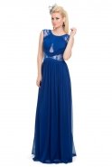 Long Sax Blue Evening Dress AN2303