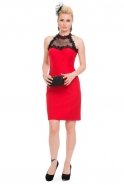 Short Red Coctail Dress C8025