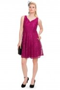 Short Purple Evening Dress T2495