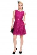 Short Purple Evening Dress T2541