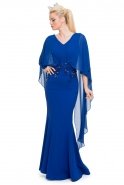 Long Sax Blue Prom Dress F2577