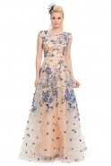 Long Sax Blue Prom Dress F2602
