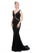 Long Black Oversized Evening Dress O9157