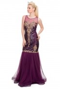 Long Purple Evening Dress S4270