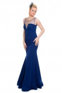 Long Sax Blue Evening Dress S4273