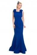 Long Sax Blue Evening Dress S4286