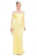 Long Yellow Evening Dress ST5183