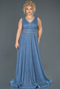 Indigo Long Plus Size Evening Dress ABU963