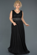 Black Long Plus Size Evening Dress ABU963