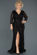 Black Long Oversized Mermaid Evening Dress ABU1043