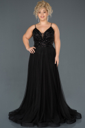 Long Black Engagement Dress ABU1046