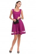 Short Purple Invitation Dress T2539