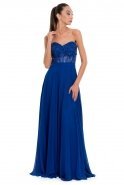 Long Sax Blue Sweetheart Evening Dress F2641