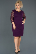 Short Purple Oversized Evening Dress ABK685