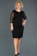 Short Black Oversized Evening Dress ABK685