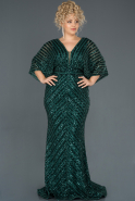 Emerald Green Long Plus Size Evening Dress ABU900