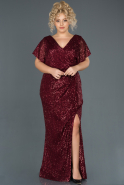 Long Red Plus Size Evening Dress ABU1006