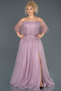 Long Lavender Plus Size Evening Dress ABU1055