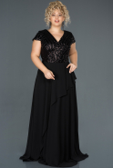 Long Black Engagement Dress ABU1057