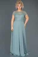 Turquoise Long Plus Size Evening Dress ABU1058